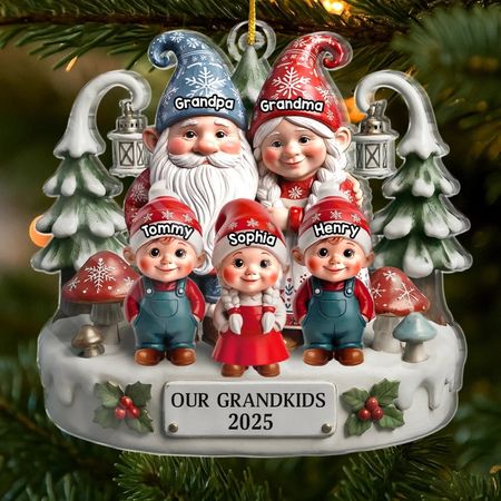 Personalized Grandkids Christmas Ornament